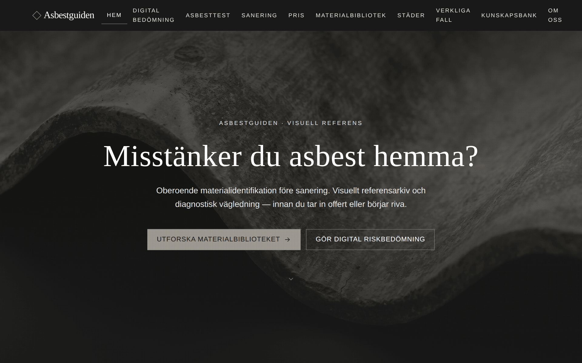 asbestguiden.se startsida
