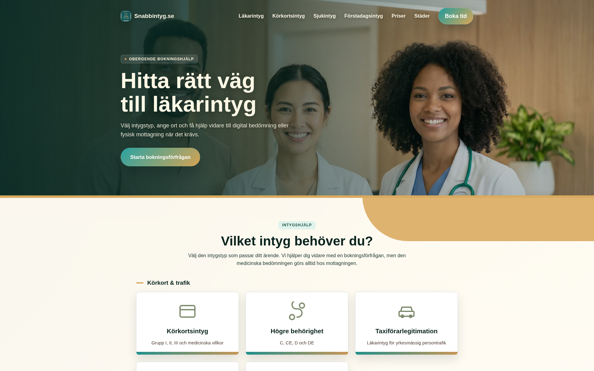 snabbintyg.se startsida
